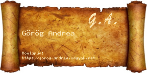 Görög Andrea névjegykártya