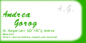 andrea gorog business card